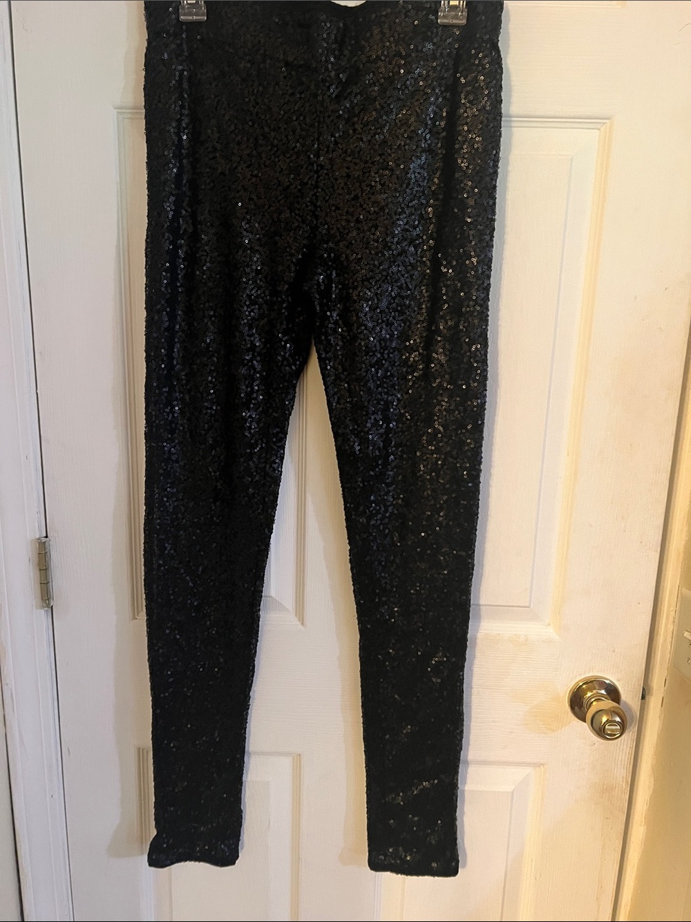 May & July Sequin Black Leggings M